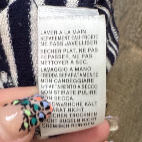 Splendid Navy and White Striped Hoodie - Picture 10 of 10